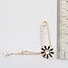 Maikun Black Enamel Daisy Flower with Rhinestone Pendant Ornament Pin Brooch