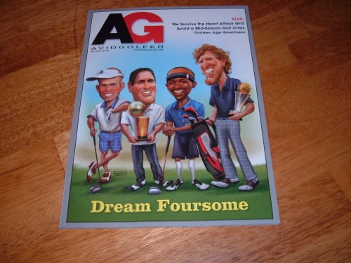 Dallas Mavericks-Dream Foursome Caricature-Dirk Nowitzki, Mark Cuban, Jason Terry and Jason Kidd on cover of Avid Golfer magazine, July 2011 issue.