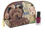 Tapestry Cosmetic/Makeup Bag (Teddy Bears) - Gobelin Style