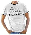 Coole-Fun-T-Shirts Herren T-Shirt Wenn wir nicht gewinnen, treten wir ihnen den Rasen kaputt. Fußball