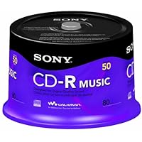Sony 50CRM80RS 50 CR-R Music Recordable Discs Spindle