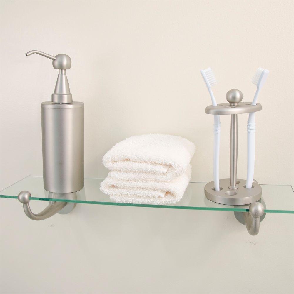 60 Wall Mounted Glass Shelves for Toilet/Bathroom