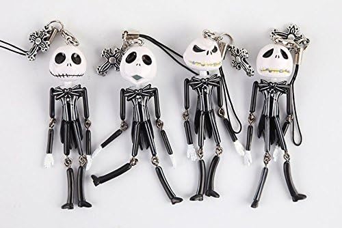 4pcs 3" the Nightmare Before Christmas Jack Figures Toys Keychain Dangles Charms