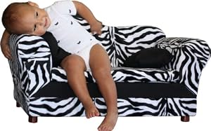 Fantasy Furniture Wave Sofa, Zebra