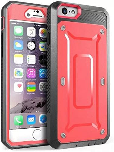 iPhone 6 Case,[Tesco Tech Support] Full-body Rugged Hybrid Protective Cover with Built-in Screen Protector Case for iphone6 (4.7inch-Red)
