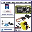 Pentax Optio W90 12.1 MP Waterproof Digital Camera with 5x Wide Angle Zoom and 2.7-Inch LCD (Green) + Water Splash Pack # 5