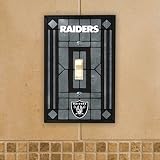 Oakland Raiders - NFL Art Glass Single Switch Plate Cover