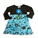 Girlfriends by Anita G - Girls Long Sleeve Dress, Brown, Turquoise