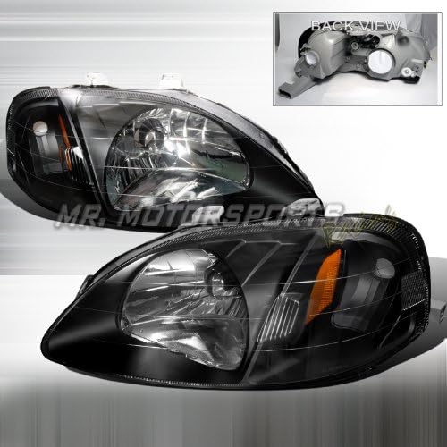 HONDA CIVIC JDM HEADLIGHTS - BLACK