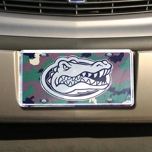Florida Gators Gator Camo Metal College License Plate Wall Sign Tag