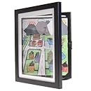 Child Artwork Frame - Display Cabinet Frames And Stores Your Child's Masterpieces - 8.5" x 11" (Black)