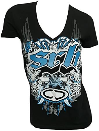 SRH Smart Chick Womens/Juniors V-Neck - Black, Medium