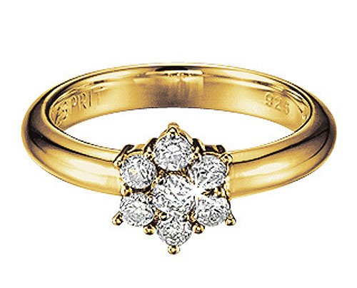 Esprit Damen-Ring prelude gold 925 Sterlingsilber ESRG91485B180 Preisvergleich