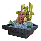 Bamboo Fountain with Wheel - Small