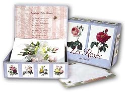 Les Roses par Redoute - Box Set of 20 Assorted Note Cards and Patterned Envelopes