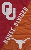 U of Oklahoma and U of Texas - House Divided Flag - Garden Size