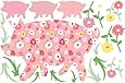 Brewster WPZ93884 Wall Pops Scarlett the Pig from ZooWallogy
