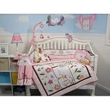 13 Piece Summer Bird Songs Baby Crib Nursery Bedding Set