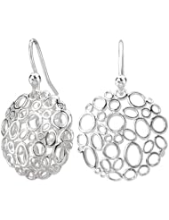 925 Sterling Silver High-Polish Finish Round Cut-Out Circle Earrings