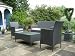 RATTAN 4PC GARDEN FURNITURE TABLE & CHAIR PATIO SET