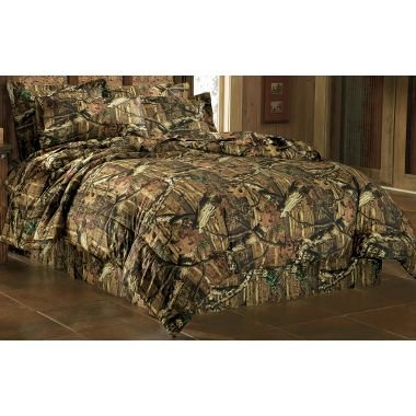 Mossy Oak Break-Up Infinity Comforter, Bed Skirt, and Pillow Sham Set, King Size