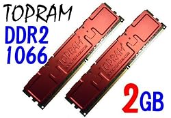 2GB (1GBx2) DDR2 1066MHz PC2-8500 Dual Channel DIMM Memory Kit by TOPRAM