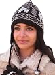 Alpaca Traditional Hat with Ear Flaps - Classic Black & White Alpaca Traditional Hat with Ear Flaps - Classic Black & White