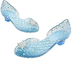 Disney Store Frozen Princess Elsa Light-up Shoes/costume Slippers Size 7/8