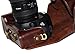 CEARI Detachable Protective Leather Camera Case for Canon EOS 5D Mark II III 5D2 5D3 24-105mm + Microfiber Clean Cloth - Coffee