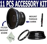 Lens Kit for NIKON D90 D80 D5000, includes: 58MM 0.43X Wide Angle Fisheye w ....