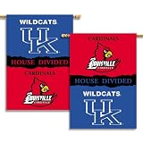 NCAA Kentucky - Louisville 2-Sided 28-by-40 inch House Banner with Pole Sleeve- Rivalry House Divided