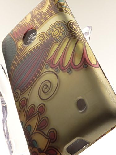 ShockWize (TM) Ambassador Series Nokia Lumia 521 Floral Design Hard Solid Snap On Shell Armor Protector Cover Case Layer Shock Absorbing Rigid Hybrid Lumia521 (Design Floral Antique Flower)