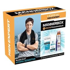 L'Or�al Paris Men Expert Hydra Sensitive Pflegeset mit Handtuch Gratis, 350 ml