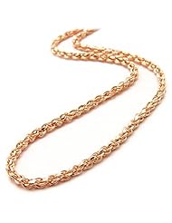 16" 1.0MM Rope Chain in 14K Rose Gold