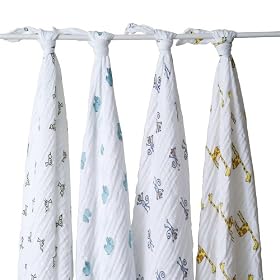 aden + anais 4 Pack Muslin Swaddle Wrap