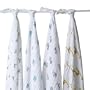 Aden & Anais 100% Cotton Muslin Swaddle Wrap, 4 Pack, Dreamer