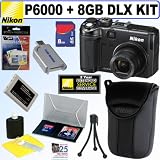 Nikon Coolpix P6000 13.5MP Digital Camera + 8GB Deluxe Accessory Kit w/ Nikon 2 Year Extended Warranty