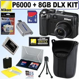 Nikon Coolpix P6000 13.5MP Digital Camera + 8GB Deluxe Accessory Kit by Nikon