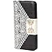DaySeventh Fresh Cute Flip Wallet Leather Case Cover for Samsung Galaxy Note 5 (Black)