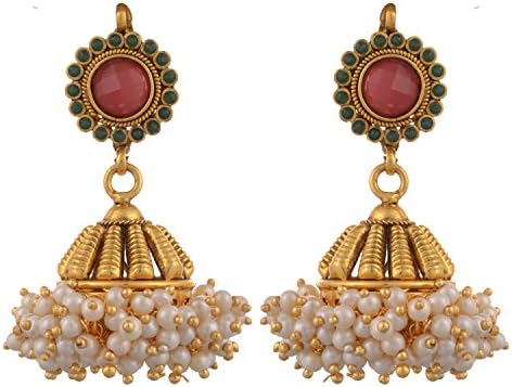 Dishi chandani necklace jhumki kriyamoti golden Charm jewellery set for Women