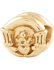 Reflection Beads Silver Gold Plated Claddagh Celtic Bead