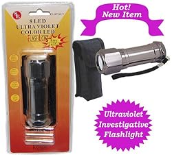 SE 8 LED Non Rolling Ultra Violet Flashlight Titanium Body