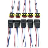 CrazyEve 5 Sets 4 Pin Car Waterproof Electrical Connector Plug with Wire Electrical Wire Cable Connector Plug Car Motorcycle truck