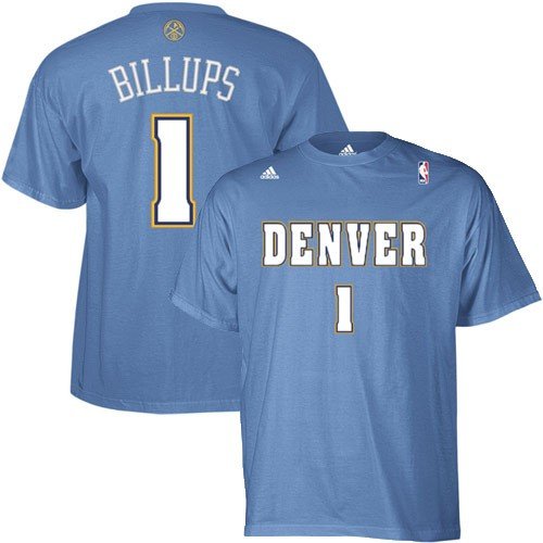 NBA adidas Denver Nuggets #1 Chauncey Billups Light Blue Player T-shirt (X-Large)
