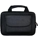 Disney P7100PD 7-Inch Princess Portable DVD Player Case Black Nylon with Angle View Mode Bump and Internal Mesh Compartment Pocket. Color: Black + NuVur ™ keychain (NHP2N2K1)