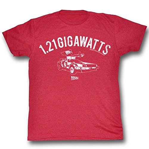 Back To The Future 1.21 Gigawatts DeLorean Adult Soft T-Shirt