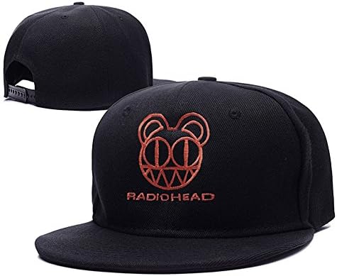 Radiohead Rock Band Logo Adjustable Snapback Caps Embroidery Hats - Black/Orange