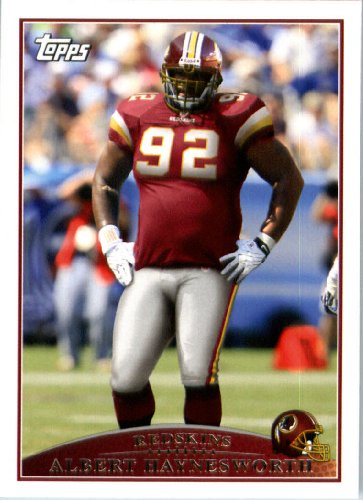 2009 Topps NFL Football Card # 228 Albert Haynesworth Washington Redskins - Mint Condition & Shipped In A Protective Screwdown Display Case!