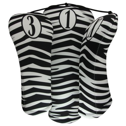 Zebra Print Golf Head Cover Set by BeeJo GeneLevanah003