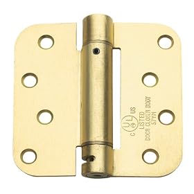 Global CPS4040-R-US4-M Commercial Grade Full Mortise Spring Hinge, Satin Brass